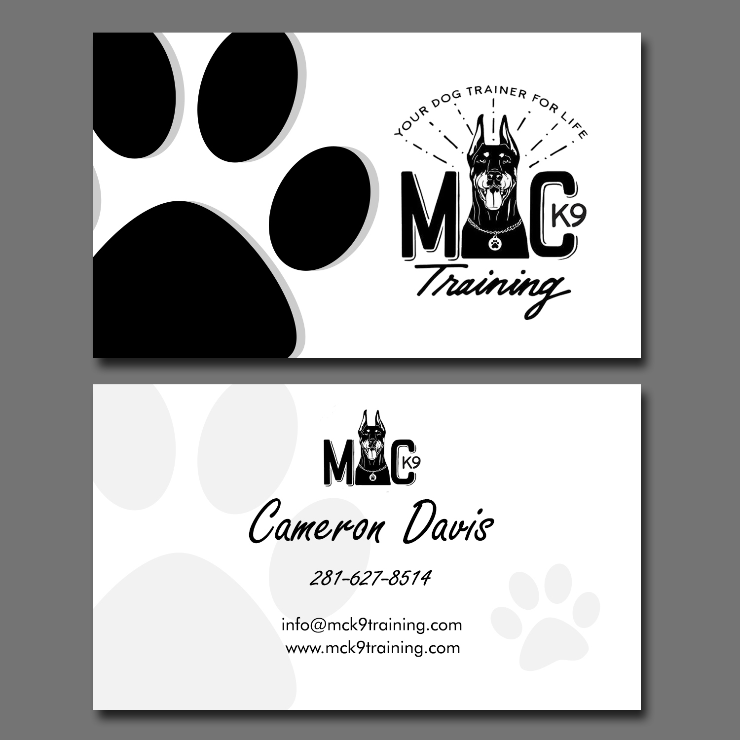 Business Card Design by Ann_RS - Anelia for MC K9 Training | Design #16326791