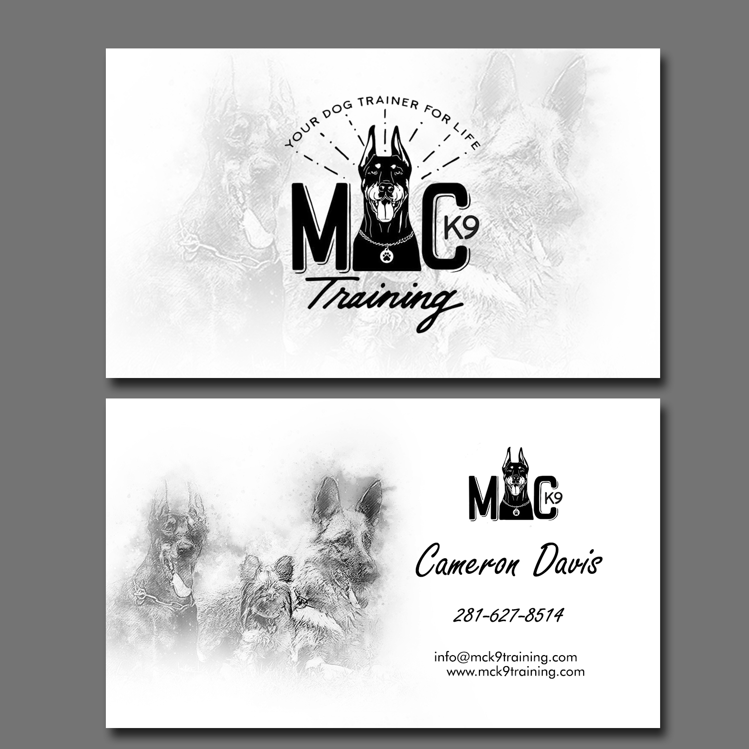 Business Card Design by Ann_RS - Anelia for MC K9 Training | Design #16326792