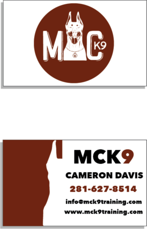 Business Card Design by miriam 3 for MC K9 Training | Design: #16333880