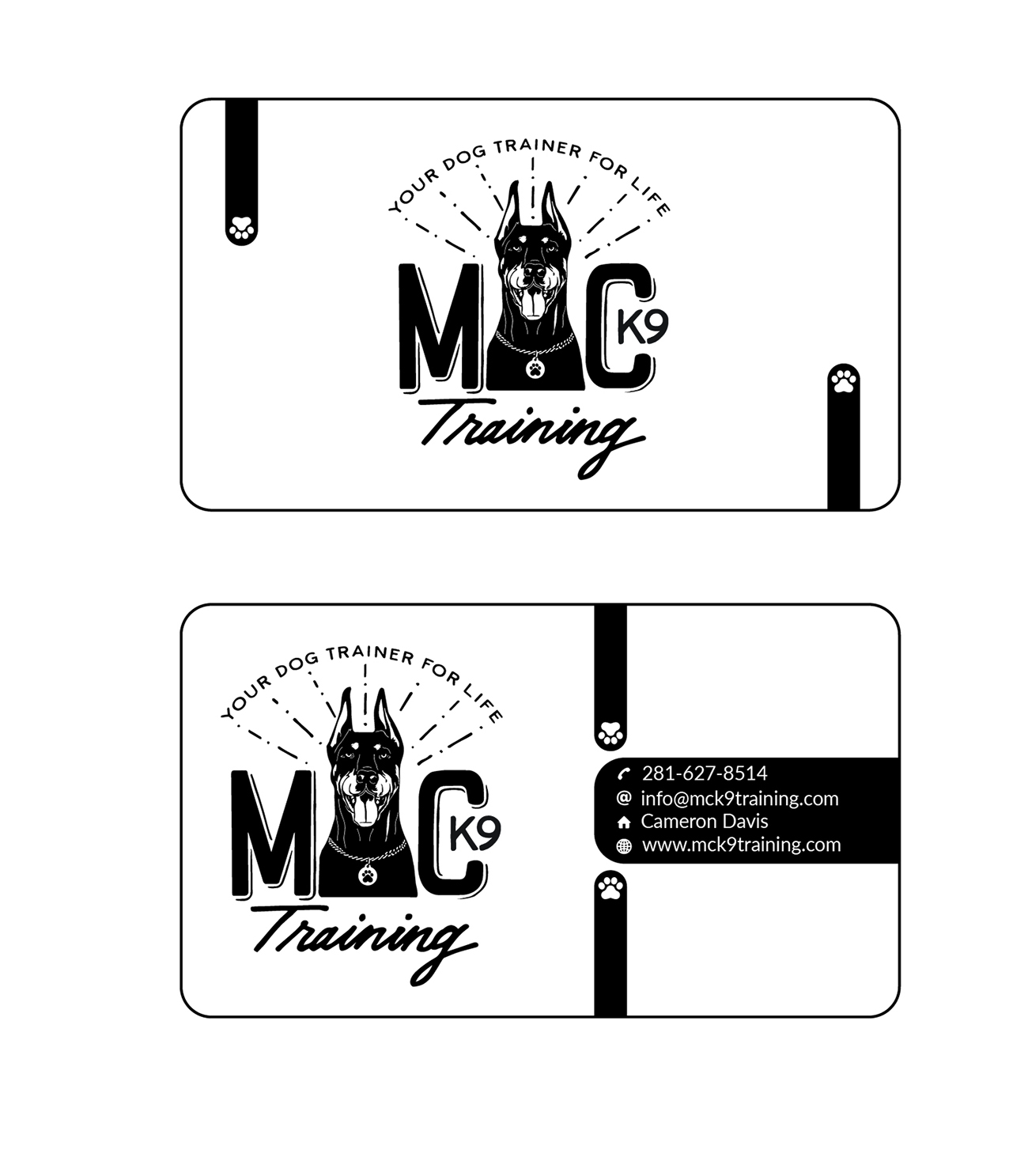 Business Card Design by alina9900 2 for MC K9 Training | Design #16361210