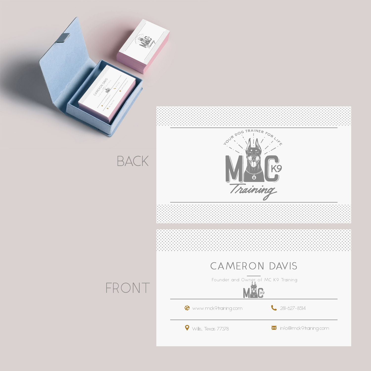 Diseño de Tarjeta de Presentación por Tran Le Quang Ngoc para MC K9 Training | Diseño #16357202