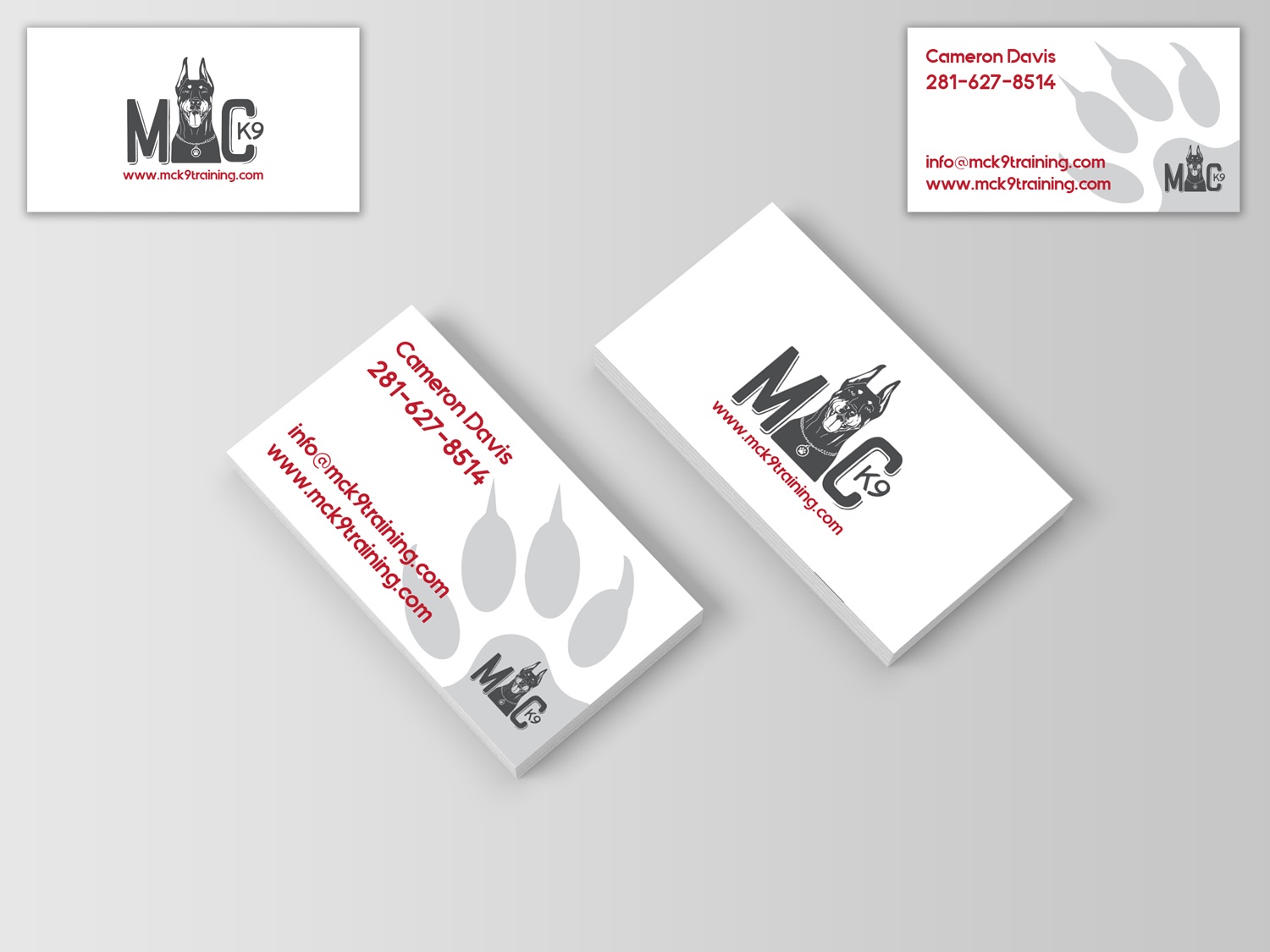 Business Card Design by processK for MC K9 Training | Design #16351263