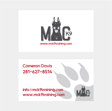 Business Card Design by processK for MC K9 Training | Design #16351264