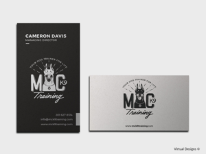 Business Card Design by Virtual Designs for MC K9 Training | Design #16343517