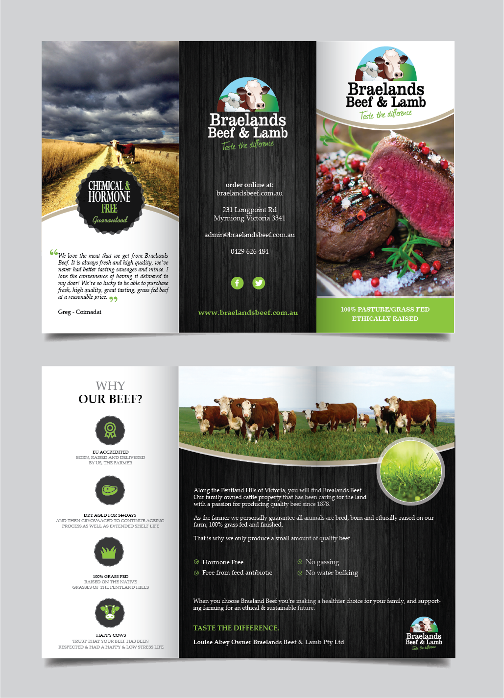 Flyer Design by alex989 for Braelands Beef & lamb Pty Ltd | Design #14193277