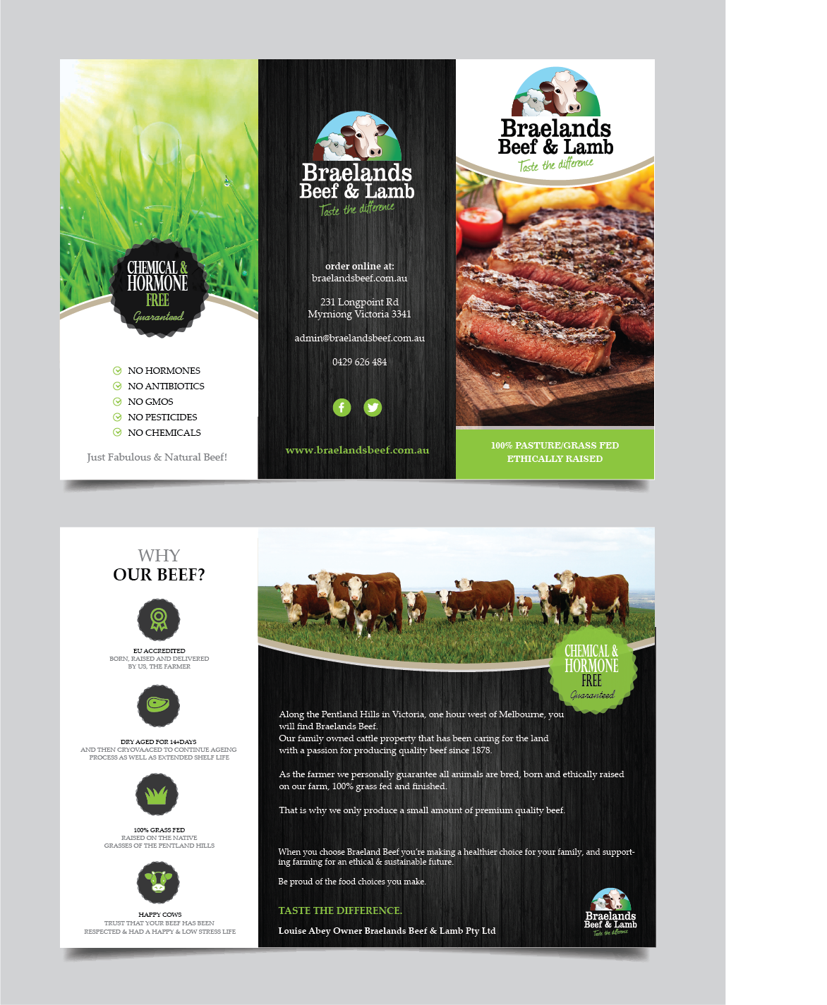 Flyer Design by alex989 for Braelands Beef & lamb Pty Ltd | Design #14218634