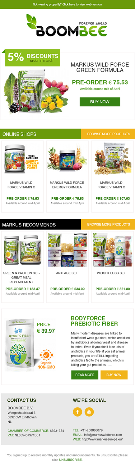 Newsletter Design by Expert Designer for Boombee BV | Design #14208174