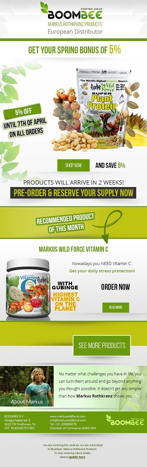 Newsletter Design by art in css for Boombee BV | Design #14294068