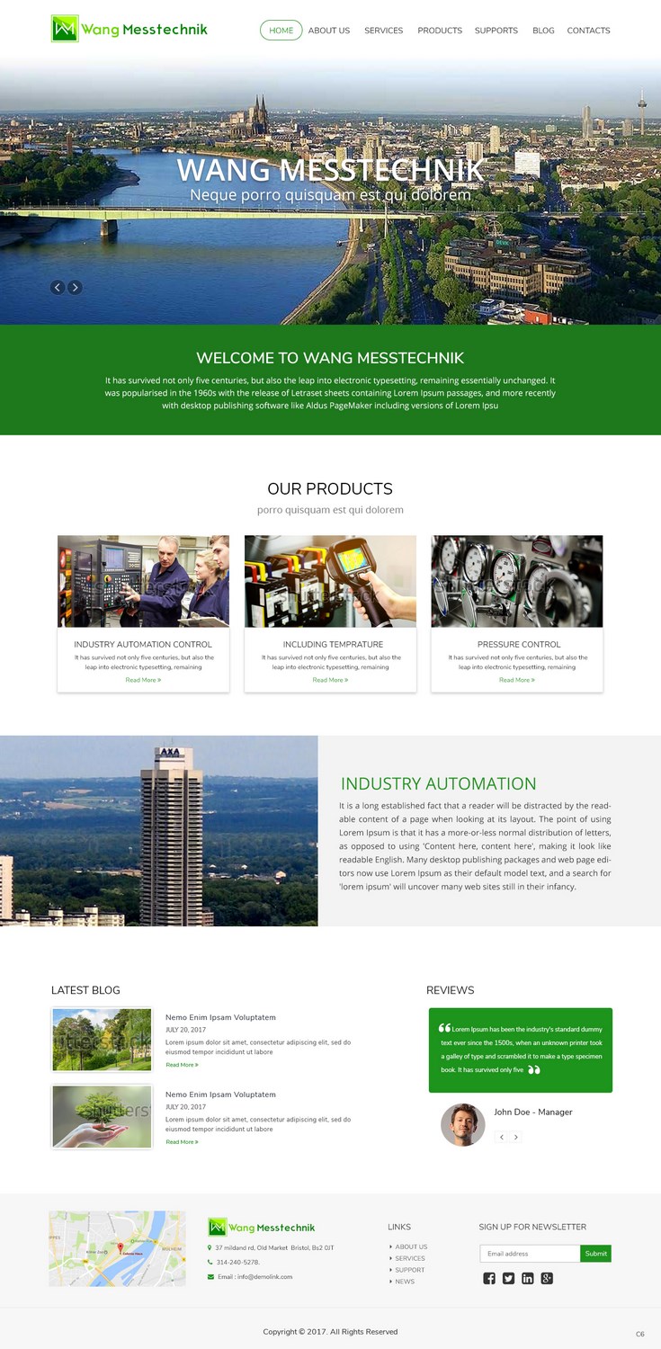 Web Design par pb pour  Wang Messtechnik  | Design #14186020