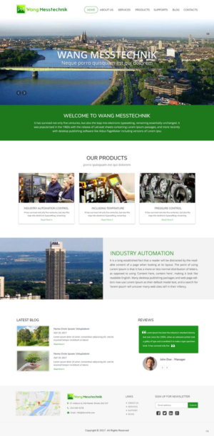 Web Design by pb for  Wang Messtechnik  | Design: #14186020