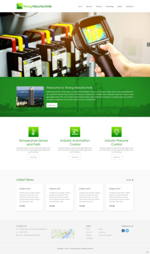 Web Design by pb for  Wang Messtechnik  | Design: #14186021