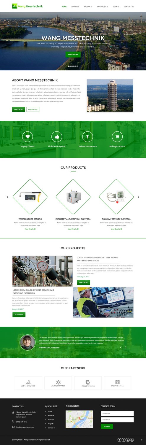 Web Design par pb pour  Wang Messtechnik  | Design #14186024