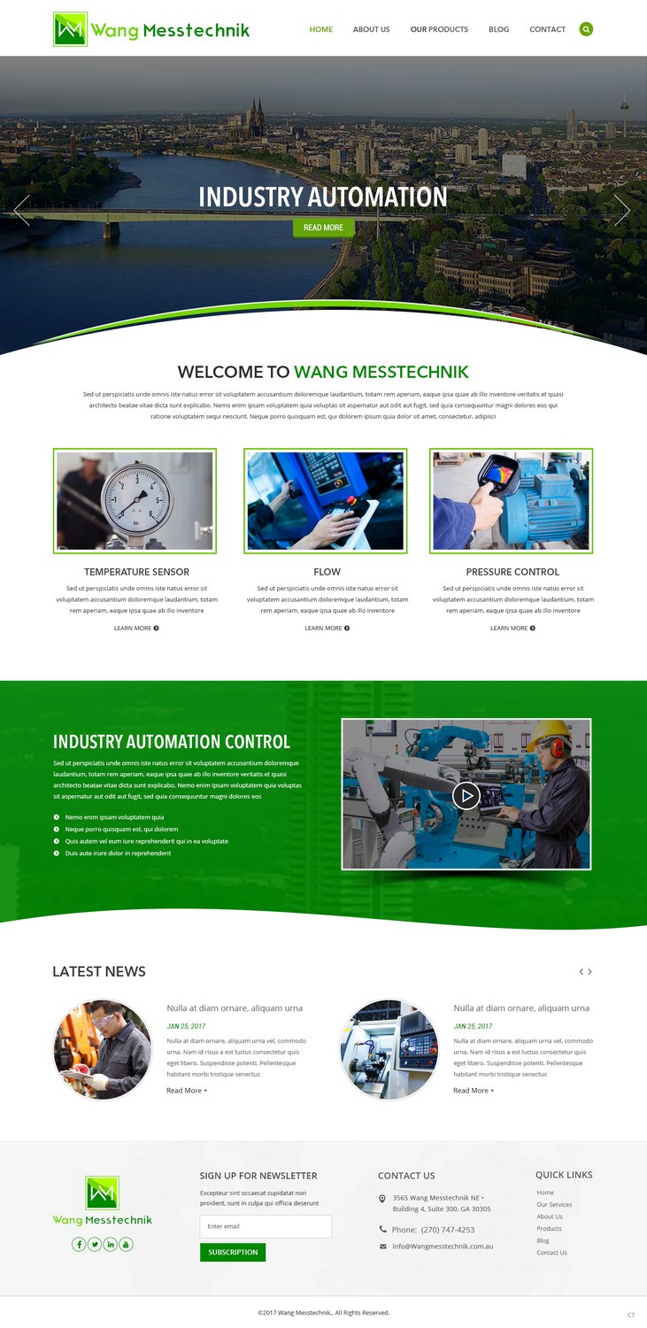 Web-Design von pb für  Wang Messtechnik  | Design #14186026