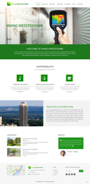 Web Design by pb for  Wang Messtechnik  | Design: #14293296