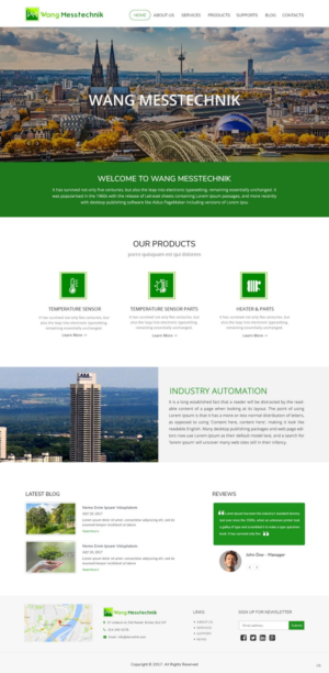 Web Design by pb for  Wang Messtechnik  | Design: #14293297