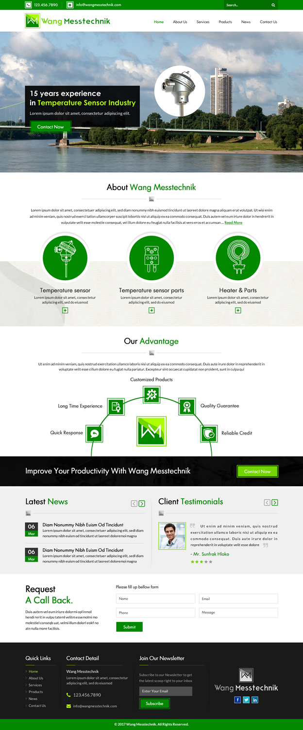 Web Design by Sbss for  Wang Messtechnik  | Design: #14294354