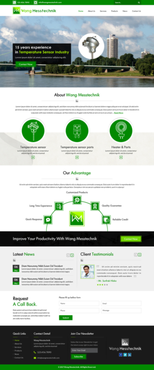 Web Design by Sbss for  Wang Messtechnik  | Design: #14294354
