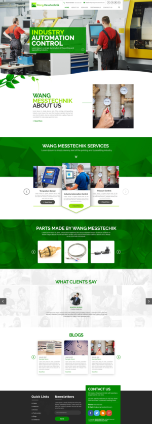 Diseño Web por Black Stallions Impressive Solutions para  Wang Messtechnik  | Diseño #14196945