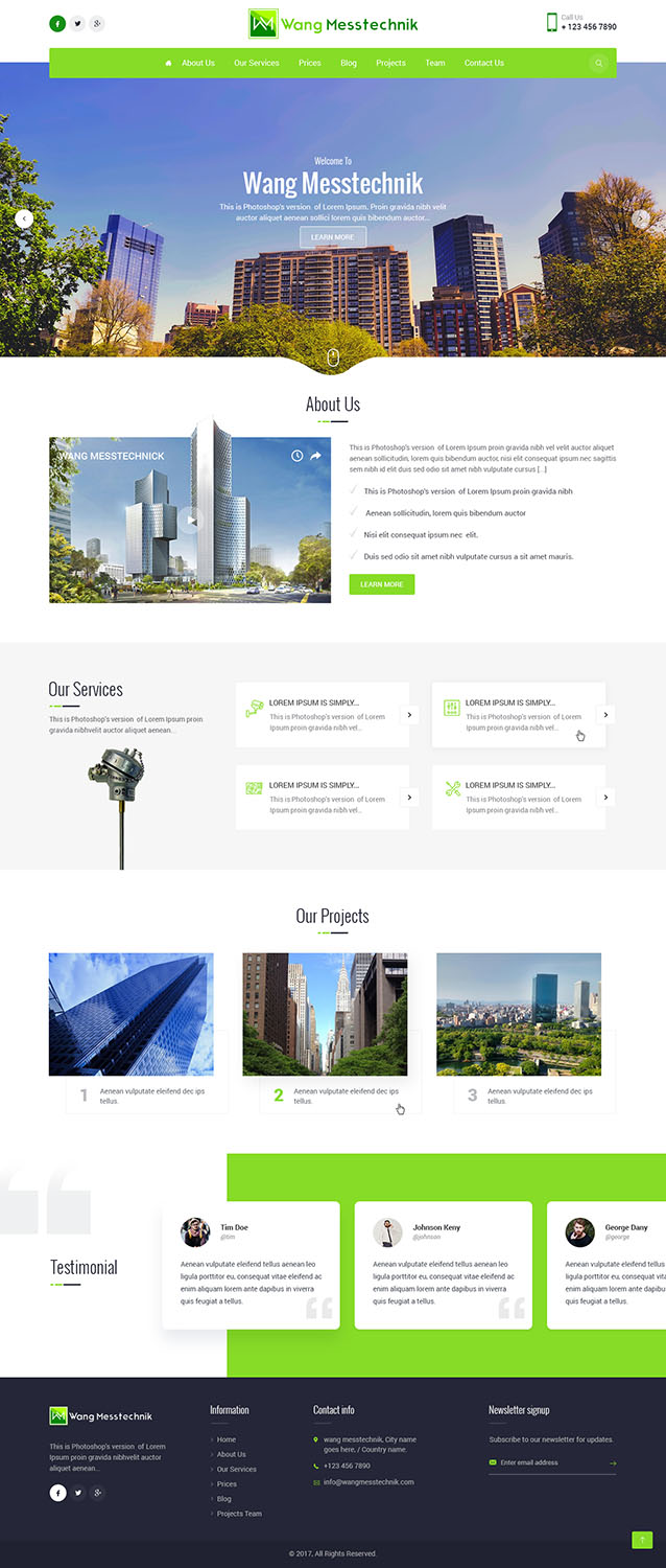 Web Design by zxsolutions for  Wang Messtechnik  | Design #14277120