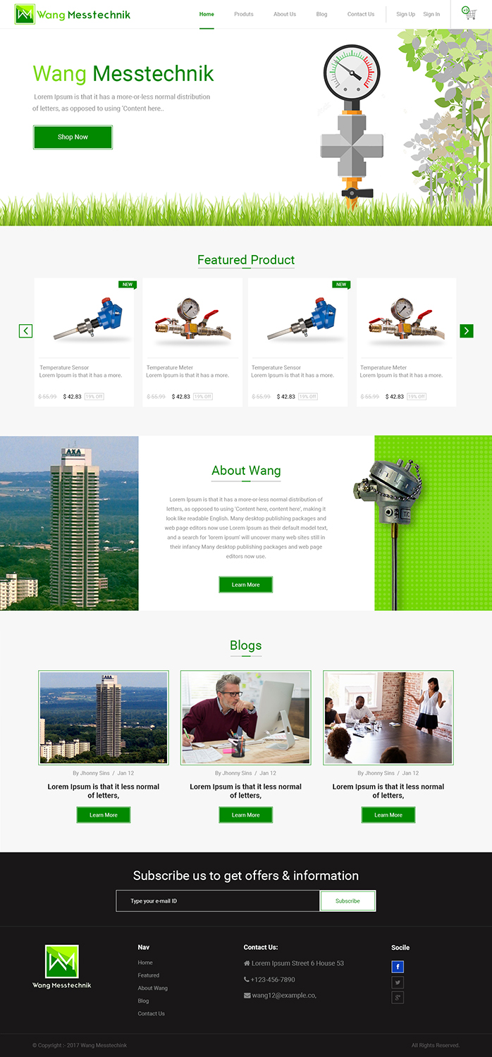 Web Design par e2developers pour  Wang Messtechnik  | Design #14315119