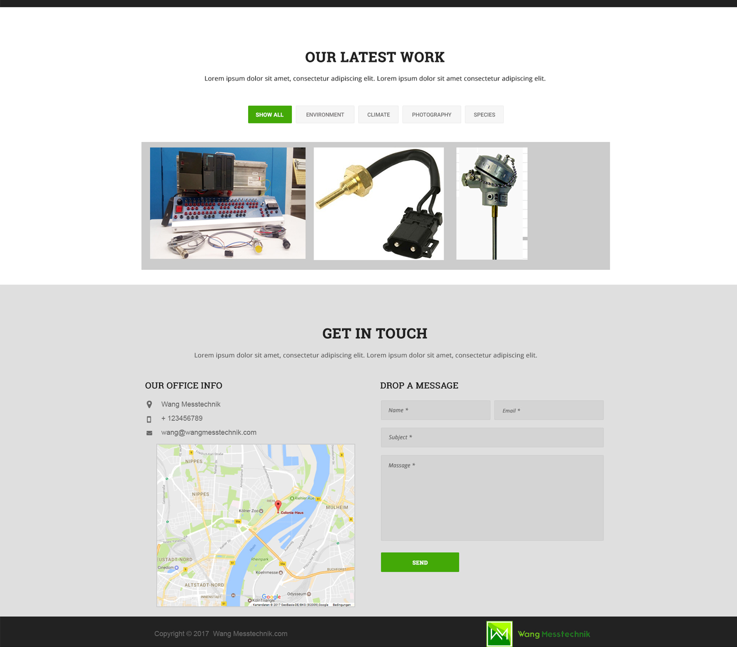 Web Design by macrodesignstudio for  Wang Messtechnik  | Design #14282216