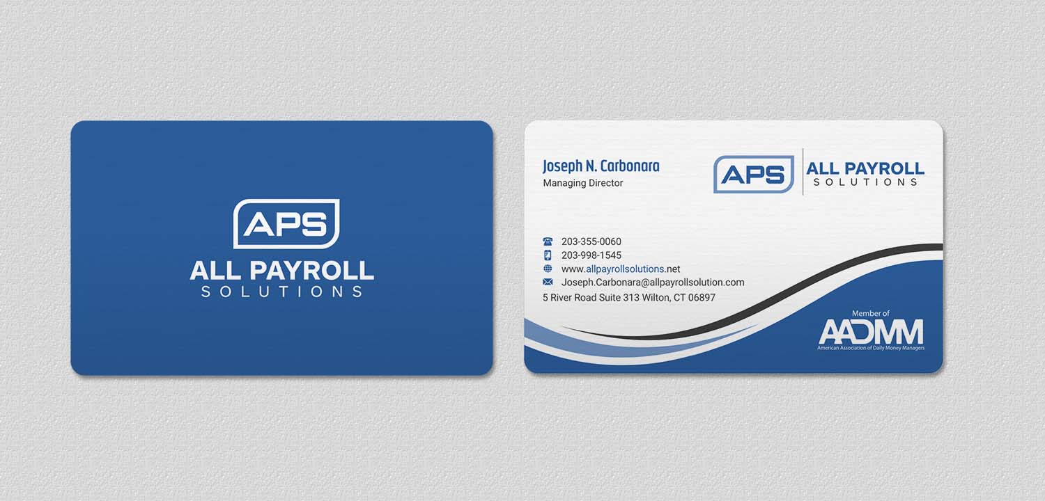 Design de Carte de Visite par INDIAN_Ashok pour All Payroll Solutions LLC | Design #14239256