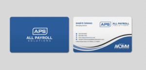 Visitenkarten-Design von INDIAN_Ashok für All Payroll Solutions LLC | Design: #14239256