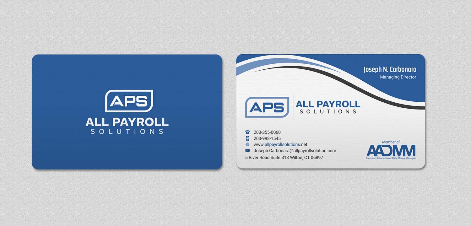 Design de Carte de Visite par INDIAN_Ashok pour All Payroll Solutions LLC | Design #14239258