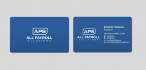 Visitenkarten-Design von INDIAN_Ashok für All Payroll Solutions LLC | Design: #14239260