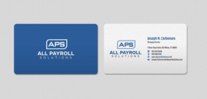Visitenkarten-Design von INDIAN_Ashok für All Payroll Solutions LLC | Design: #14239261