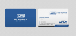 Visitenkarten-Design von INDIAN_Ashok für All Payroll Solutions LLC | Design: #14239262