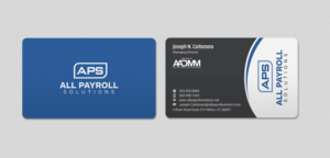 Visitenkarten-Design von INDIAN_Ashok für All Payroll Solutions LLC | Design: #14239263