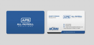 Visitenkarten-Design von INDIAN_Ashok für All Payroll Solutions LLC | Design: #14239265