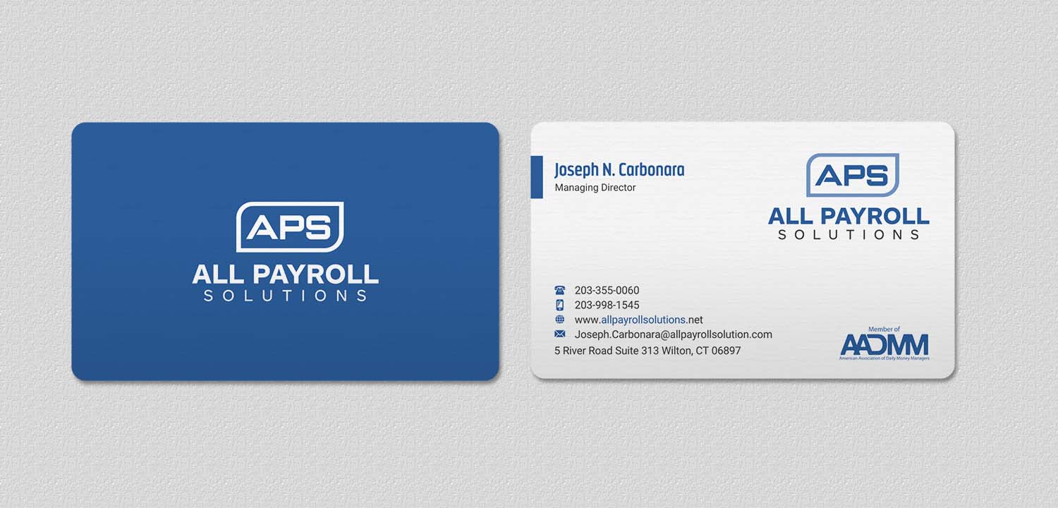 Design de Carte de Visite par INDIAN_Ashok pour All Payroll Solutions LLC | Design #14239266