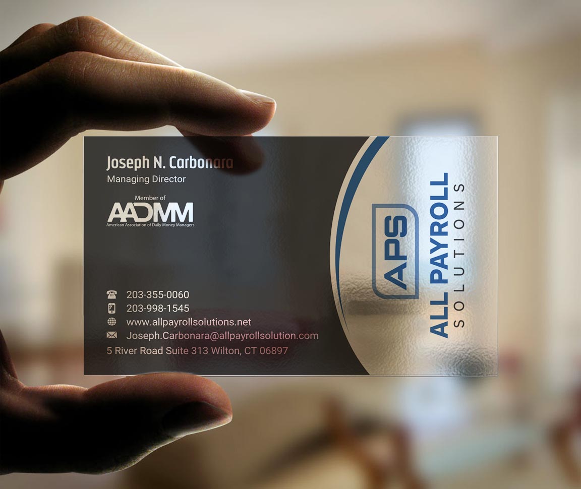 Design de Carte de Visite par INDIAN_Ashok pour All Payroll Solutions LLC | Design #14239285
