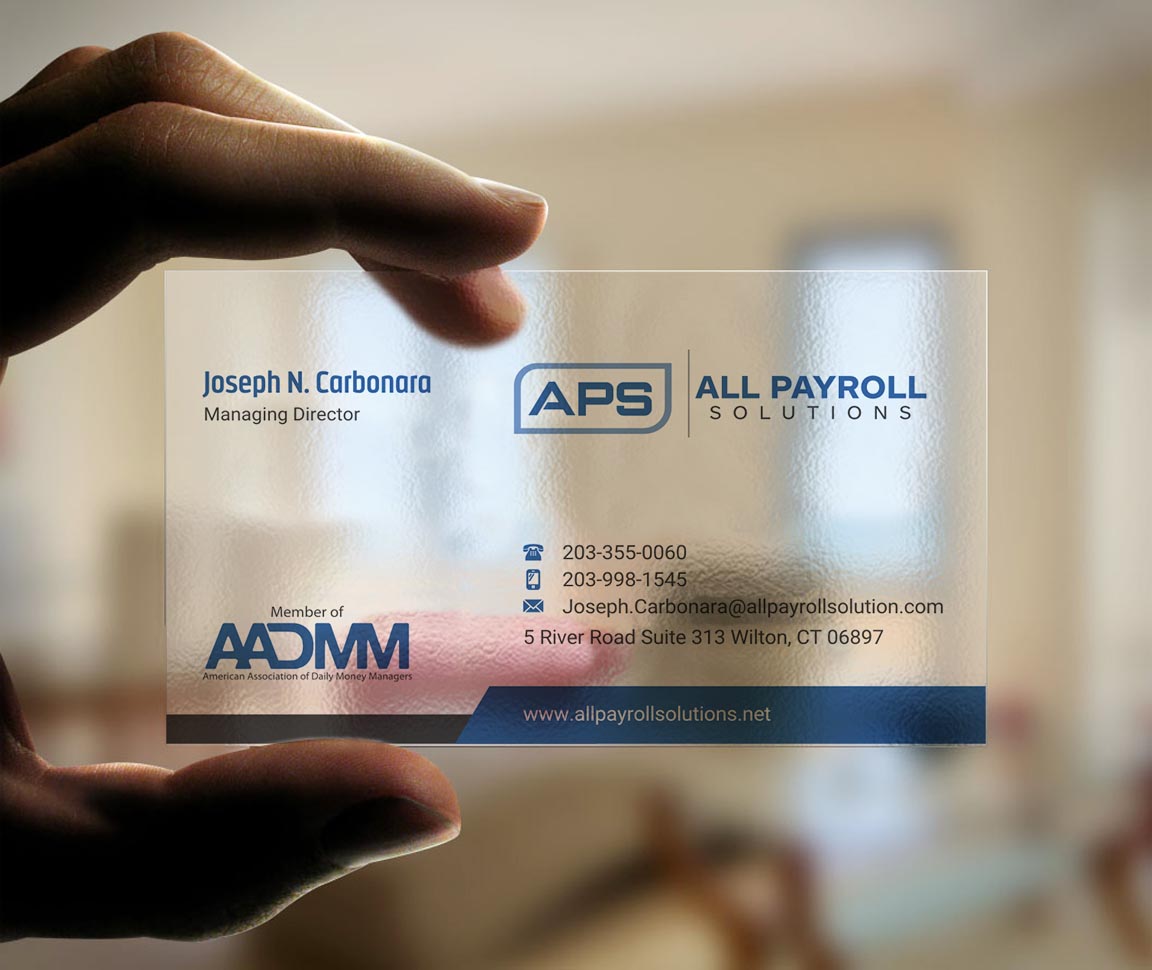 Business Card Design by INDIAN_Ashok for All Payroll Solutions LLC | Design #14239291
