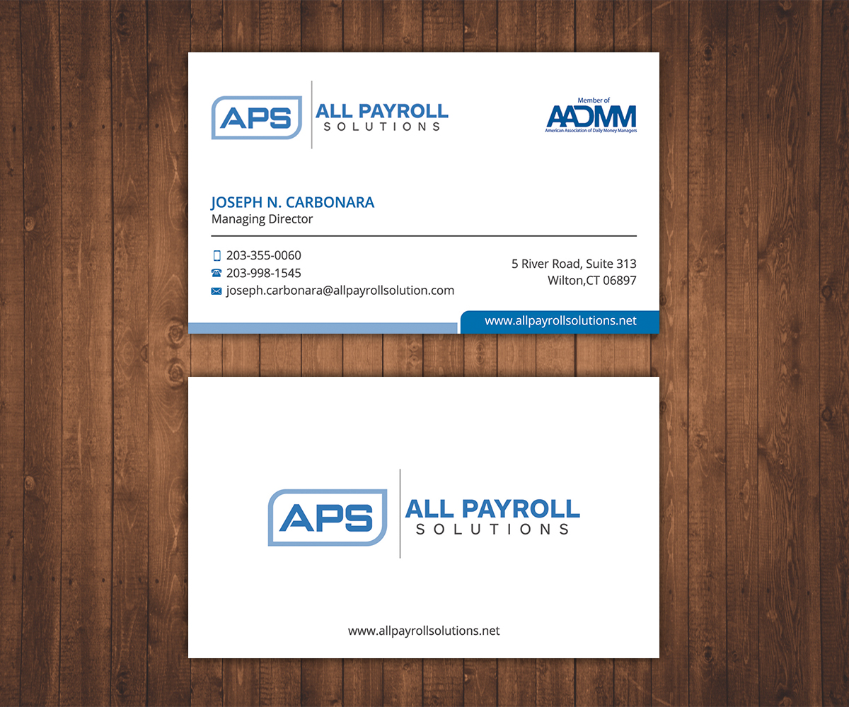 Business Card Design by Stylez Designz for All Payroll Solutions LLC | Design #14353919