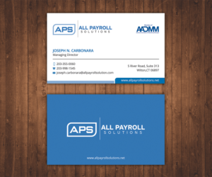Business Card Design by Stylez Designz for All Payroll Solutions LLC | Design: #14353920