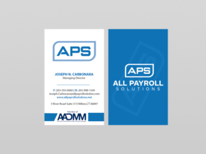 Visitenkarten-Design von Creations Box 2015 für All Payroll Solutions LLC | Design: #14249060