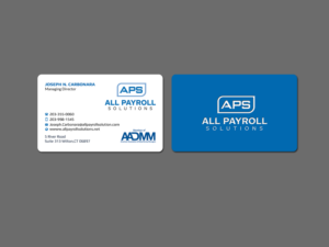 Visitenkarten-Design von Creations Box 2015 für All Payroll Solutions LLC | Design: #14249068