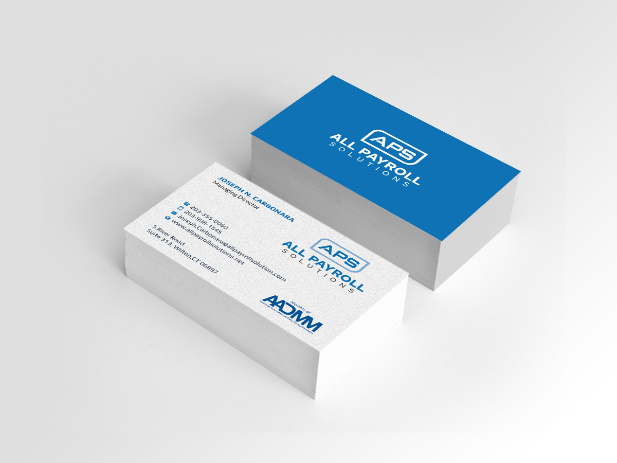 Visitenkarten-Design von Creations Box 2015 für All Payroll Solutions LLC | Design #14249073
