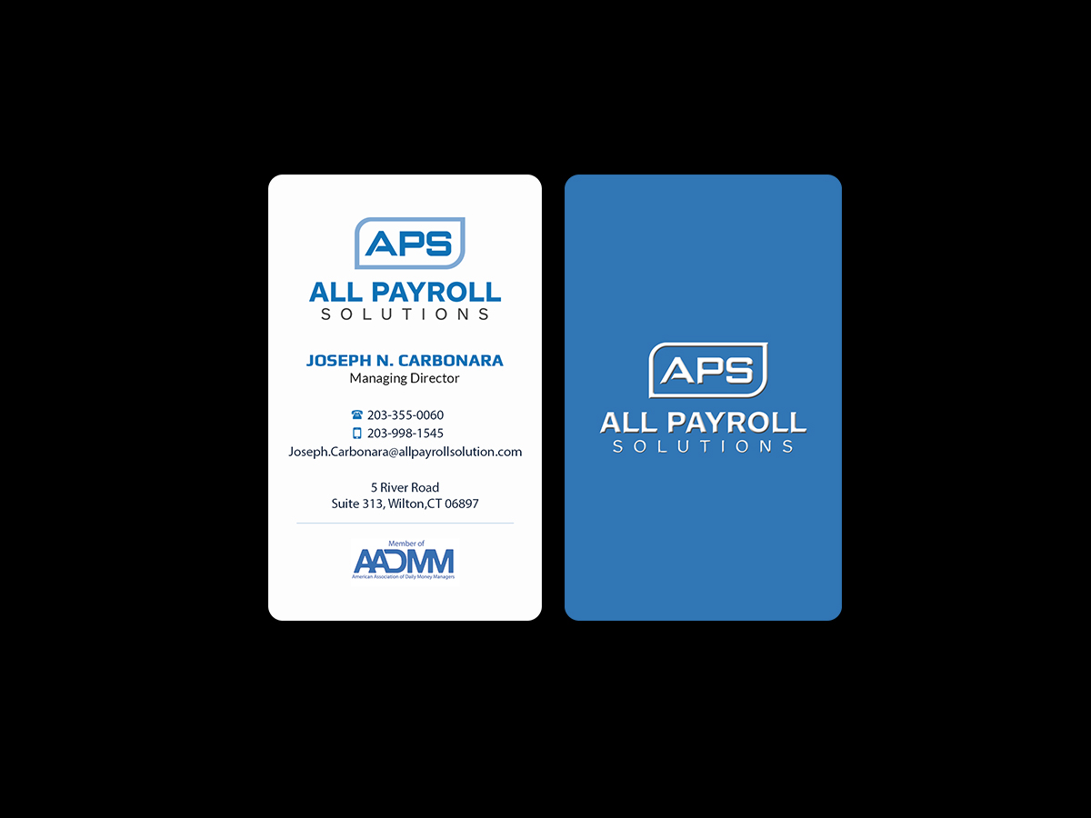 Business Card Design by Creations Box 2015 for All Payroll Solutions LLC | Design #14265292