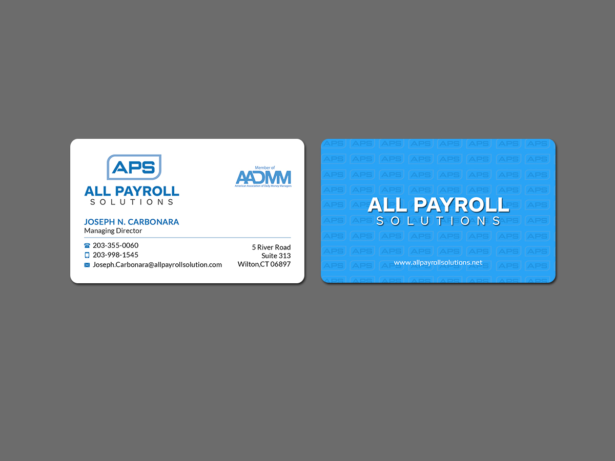 Diseño de Tarjeta de Presentación por Creations Box 2015 para All Payroll Solutions LLC | Diseño #14265295