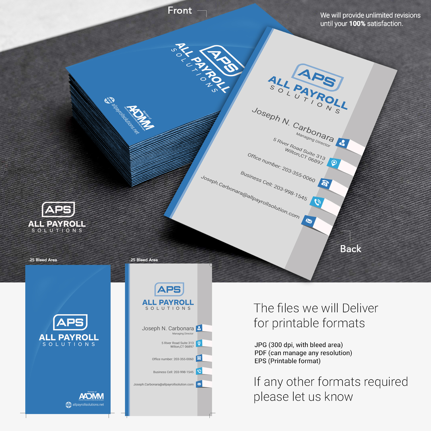 Business Card Design by Rajib Bhattacharya for All Payroll Solutions LLC | Design #14249959