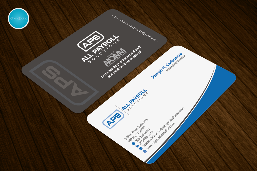 Diseño de Tarjeta de Presentación por aheadpoint para All Payroll Solutions LLC | Diseño #14338475