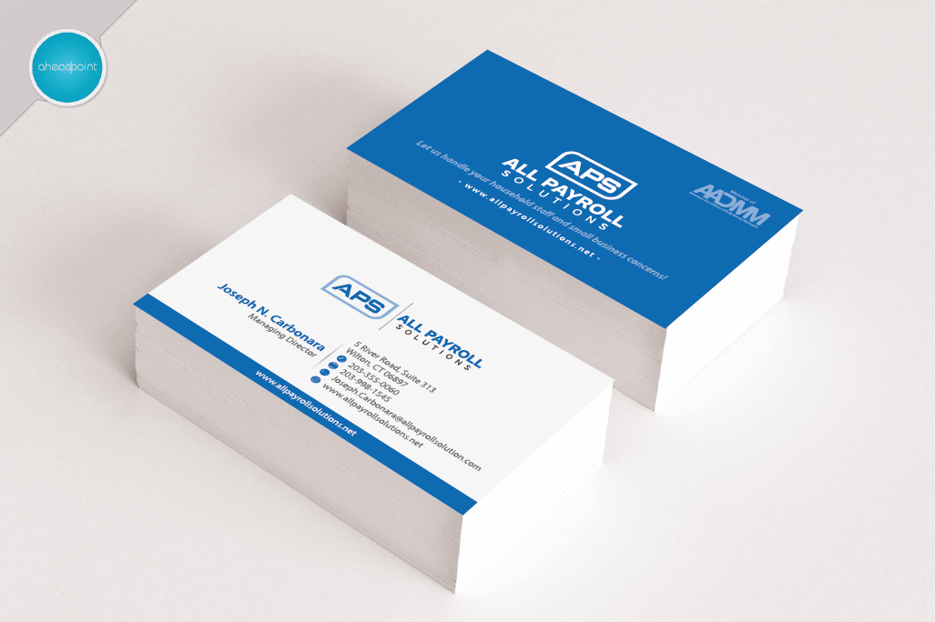 Diseño de Tarjeta de Presentación por aheadpoint para All Payroll Solutions LLC | Diseño #14338554