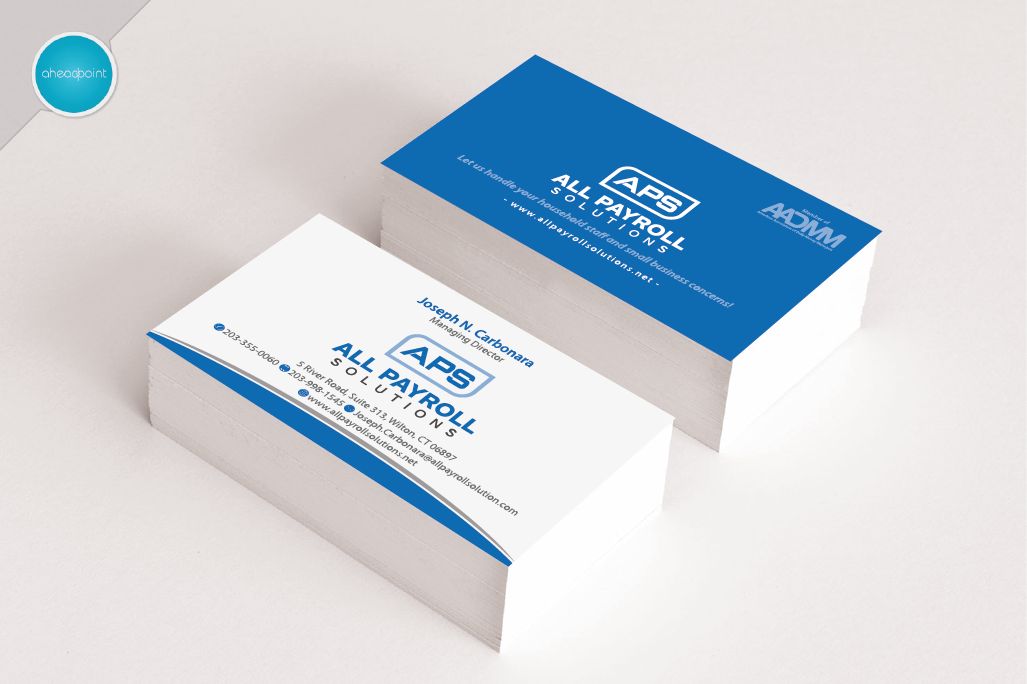 Diseño de Tarjeta de Presentación por aheadpoint para All Payroll Solutions LLC | Diseño #14338555