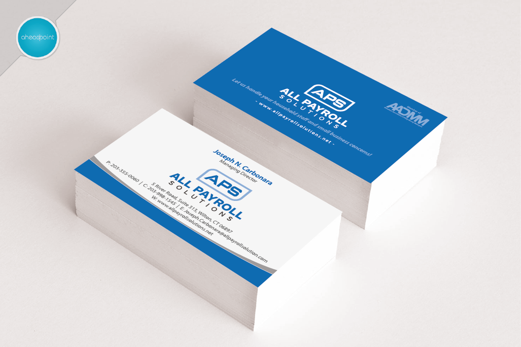 Diseño de Tarjeta de Presentación por aheadpoint para All Payroll Solutions LLC | Diseño #14338558