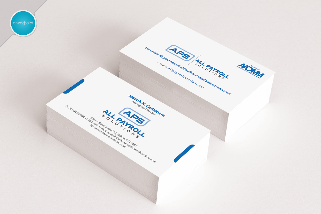 Diseño de Tarjeta de Presentación por aheadpoint para All Payroll Solutions LLC | Diseño #14338561