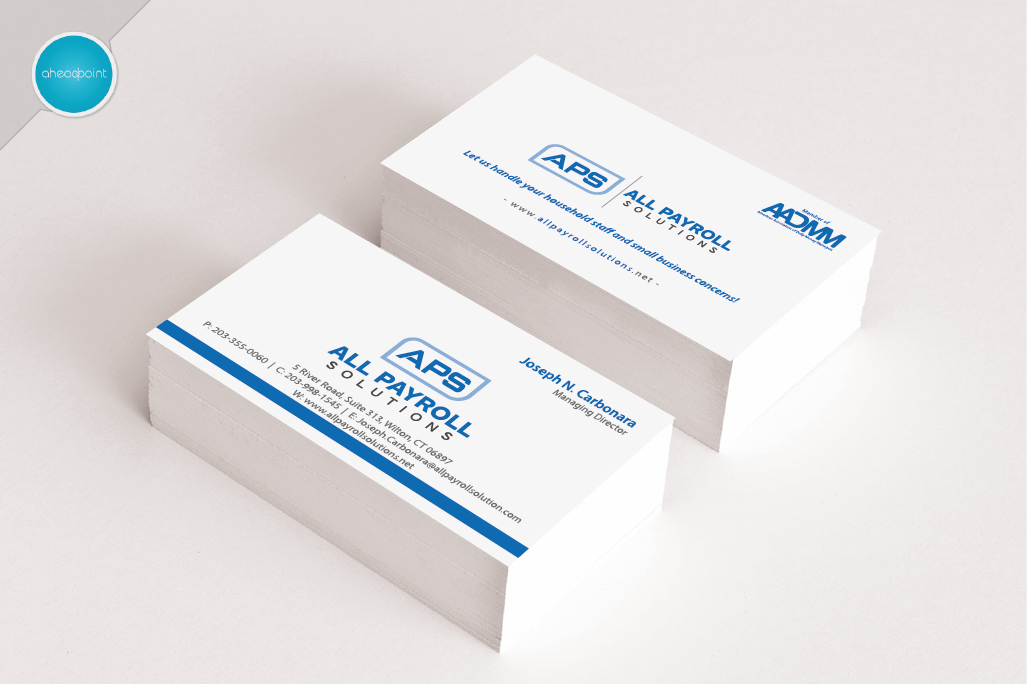 Design de Carte de Visite par aheadpoint pour All Payroll Solutions LLC | Design #14338576